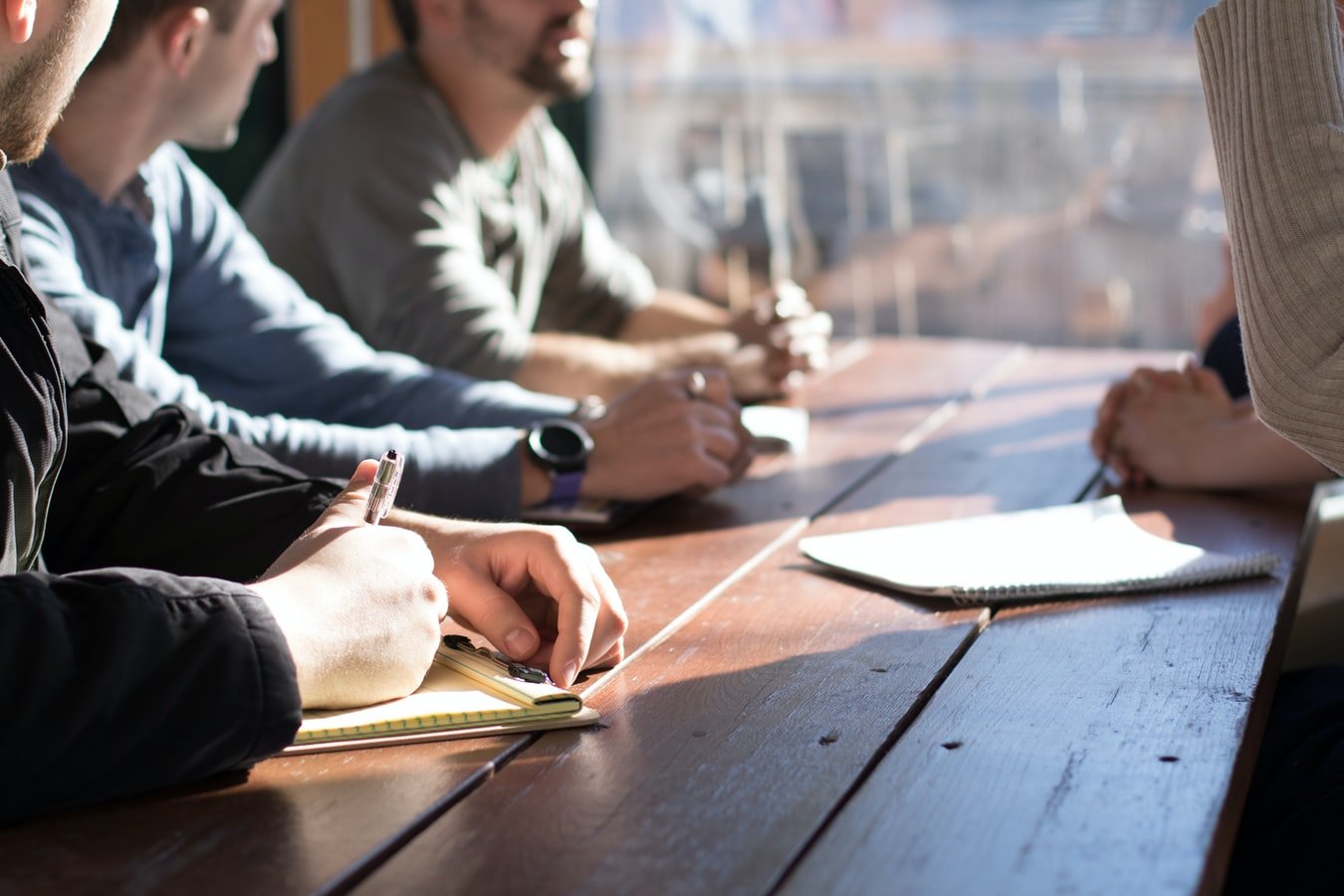 People sitting around table